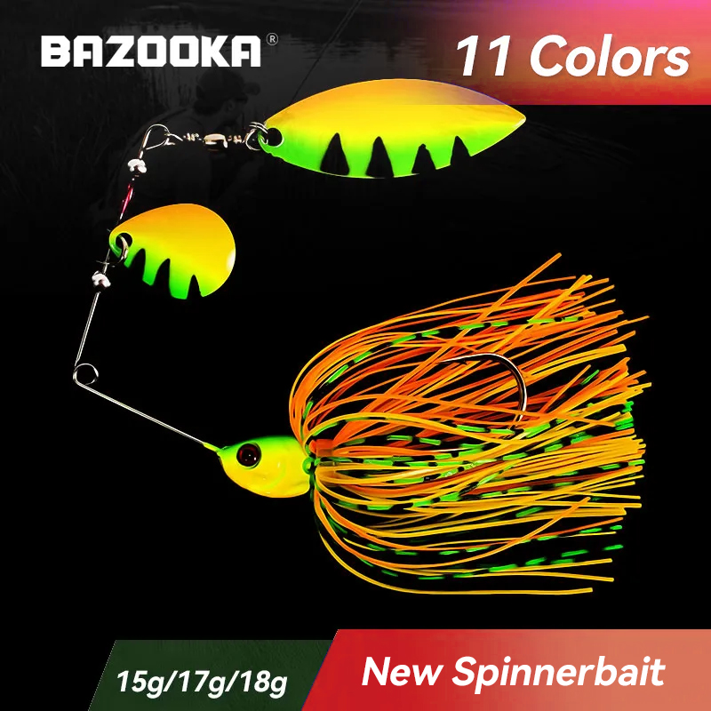 Fishing Lure Spinnerbait - Bazooka 15g 18g Spinnerbait Angelköder Drahtköder