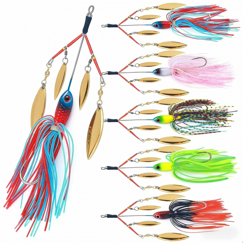 Fishing Lure Blade Bait - 13CM22g Köder mit rotierendem Spinnerblatt aus