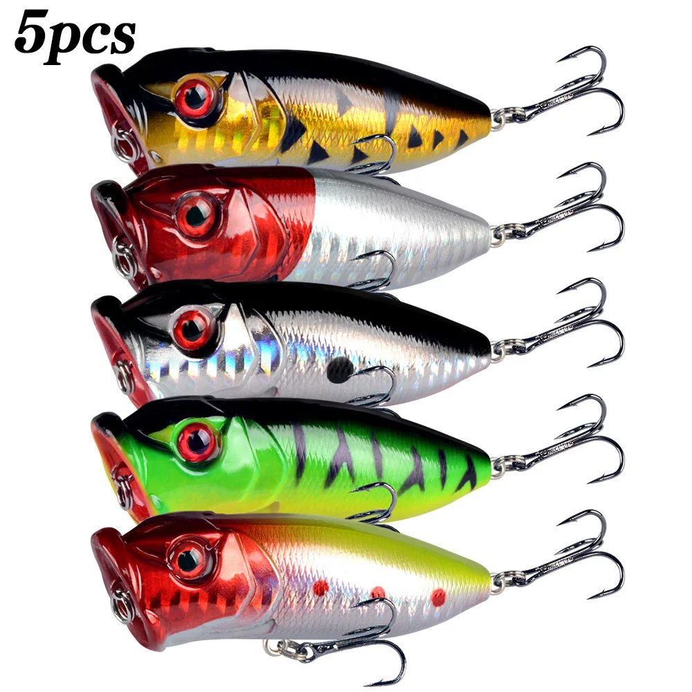 Fishing Lure Topwater - 5 Stücke Popper Angelköder 3d Augen
