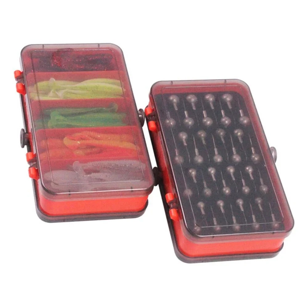 Fishing Lure Crankbait - Tragbare Doppelseitige Geteilte Köderbox, Crank-Jigkopf-Haken-Set, Angelköder,