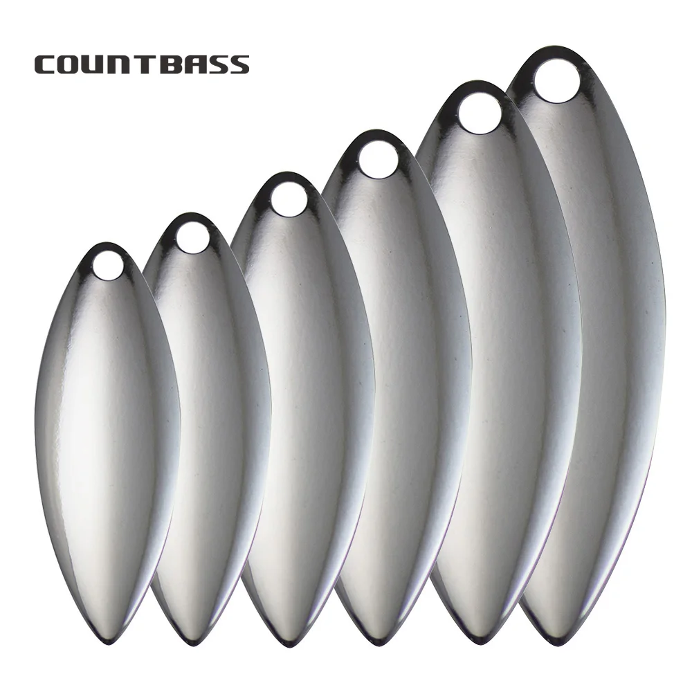 Fishing Lure Spinnerbait - Countbass 50 Stück Größe 1–6 Weiden-Spinnerklingen