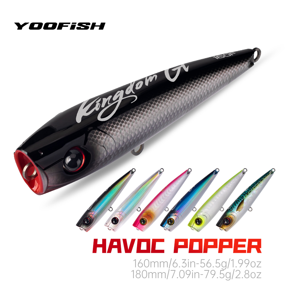 Fishing Lure Buzzbait - YOOFISH GT Angelköder Topwater Popper 56,5