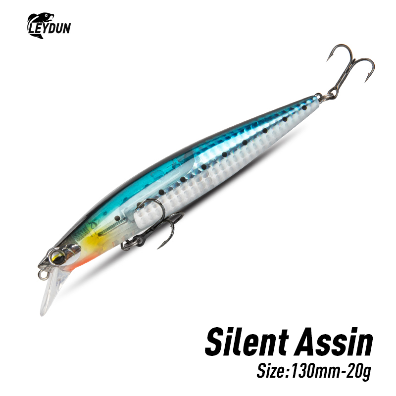 Fishing Lure Blade Bait - LEYDUN Schwimmende Meerbarsch-Angelköder 130mm 20g Minnow-Köder
