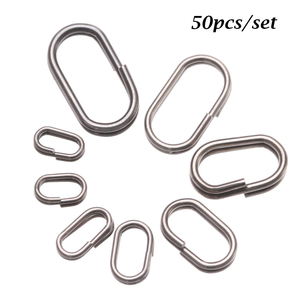 Fishing Lure Accessories - 50 Teile/los 8/10/13/15/17/19mm Oval Split Ringe