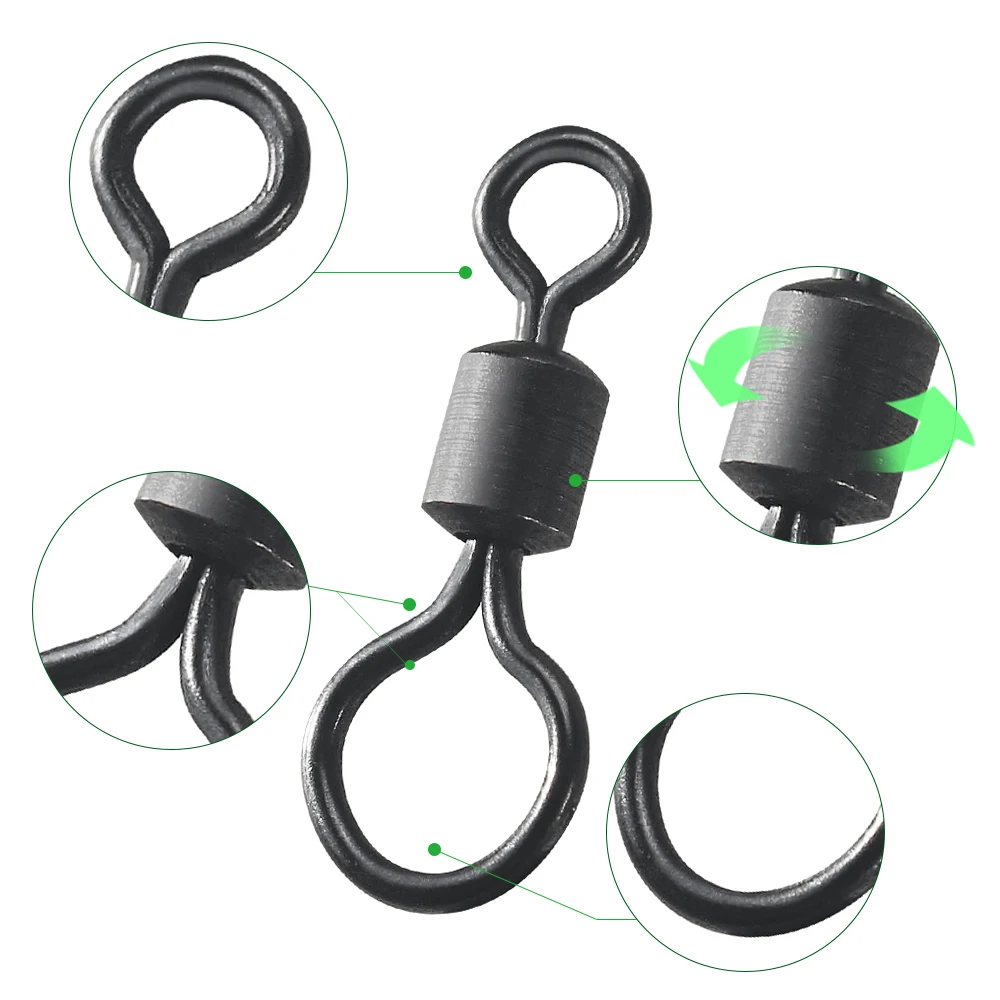 100 Stück Karpfenangel-Wirbel  – Fishing Lure Accessories Bewertung und Preis