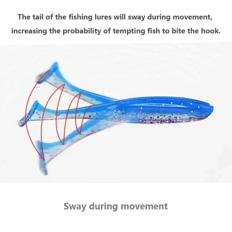 SHIQIAN 50 Stück weiche Angelk – Fishing Lure Soft Plastic Bewertung und Preis